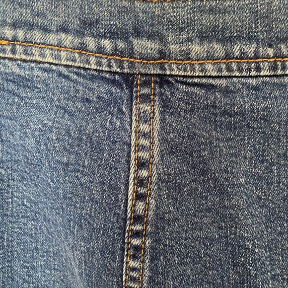 Madewell Denim Mid length Skirt. Front Slit with angle buttons -Sz 28 - Picture 8 of 15
